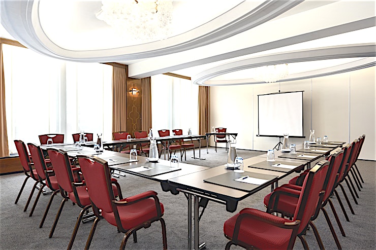 Saskia + Titus **Meeting rooms Saskia and Titus can be combined into one larger meeting Space. It is a modern and well-equipped business room where you can organize medium-sized meetings. You can host up to 160 peop
