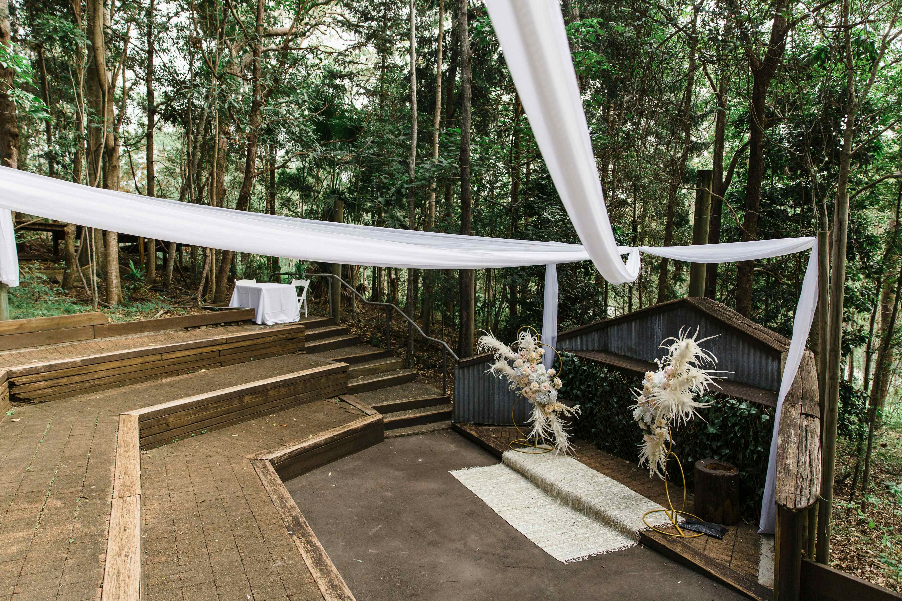 Rainforest Ceremony Stage, Walkabout Creek Weddings & Events