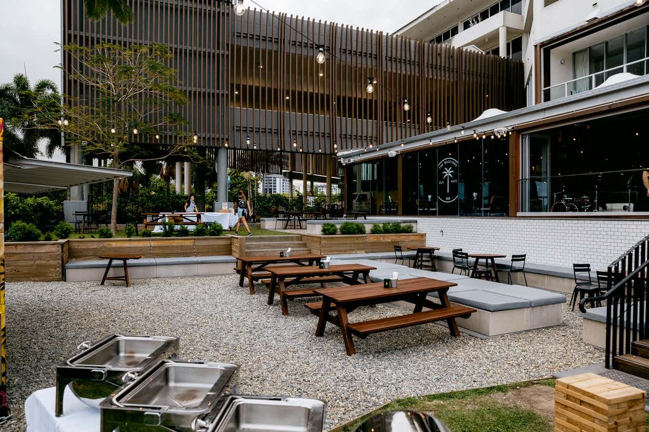 Book The Backyard, Restaurant at Shangrila, The Marina, Cairns. A