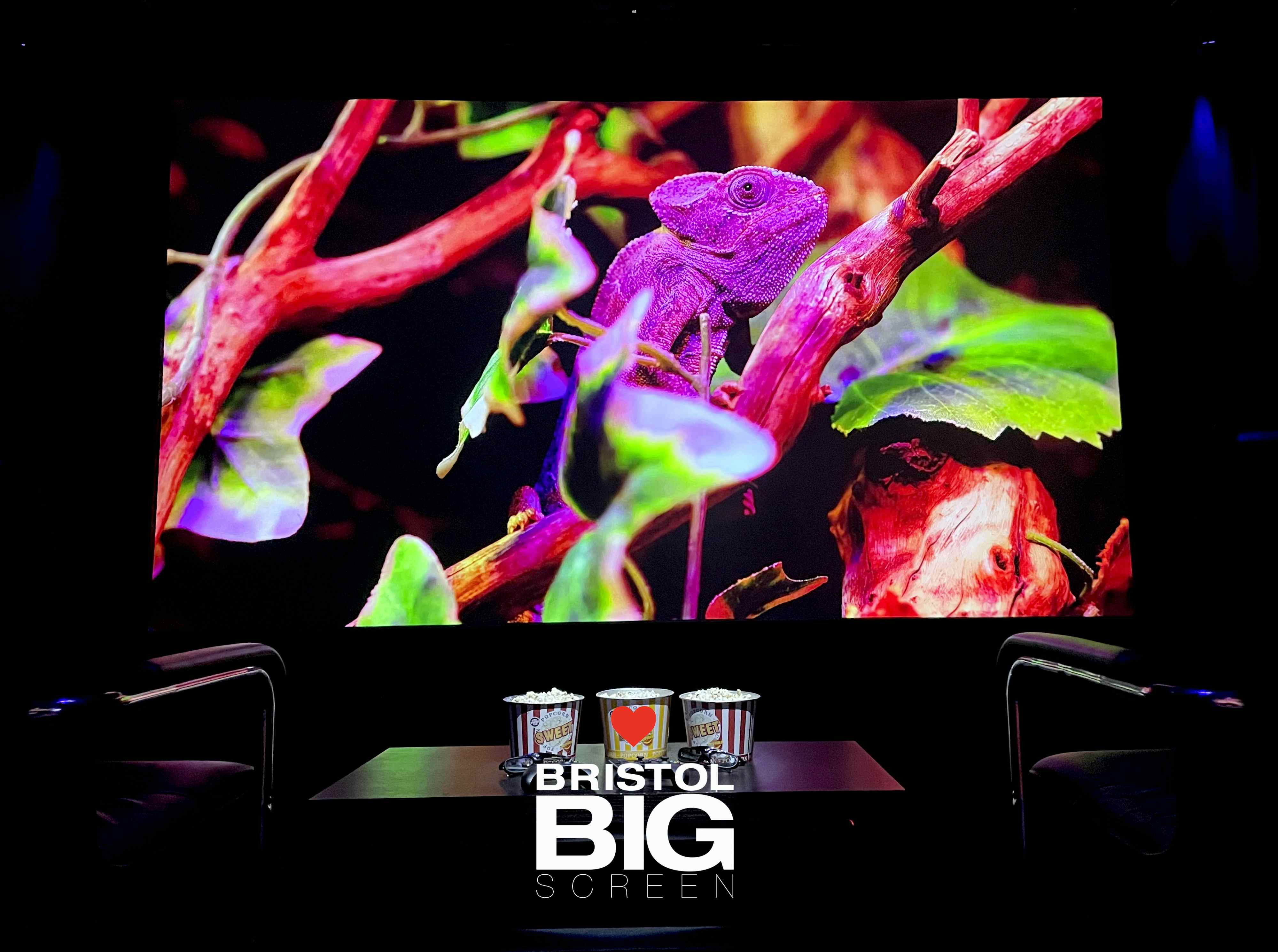 Bristol Big Screen: Screening Room | 200" 4K HDR10 3D Dolby Atmos, Qu Studios