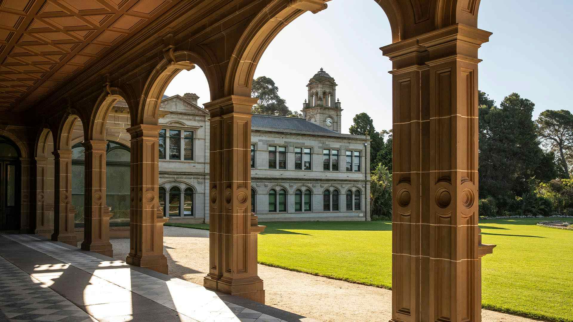 Lower Level Historic Mansion Outdoor Area 0