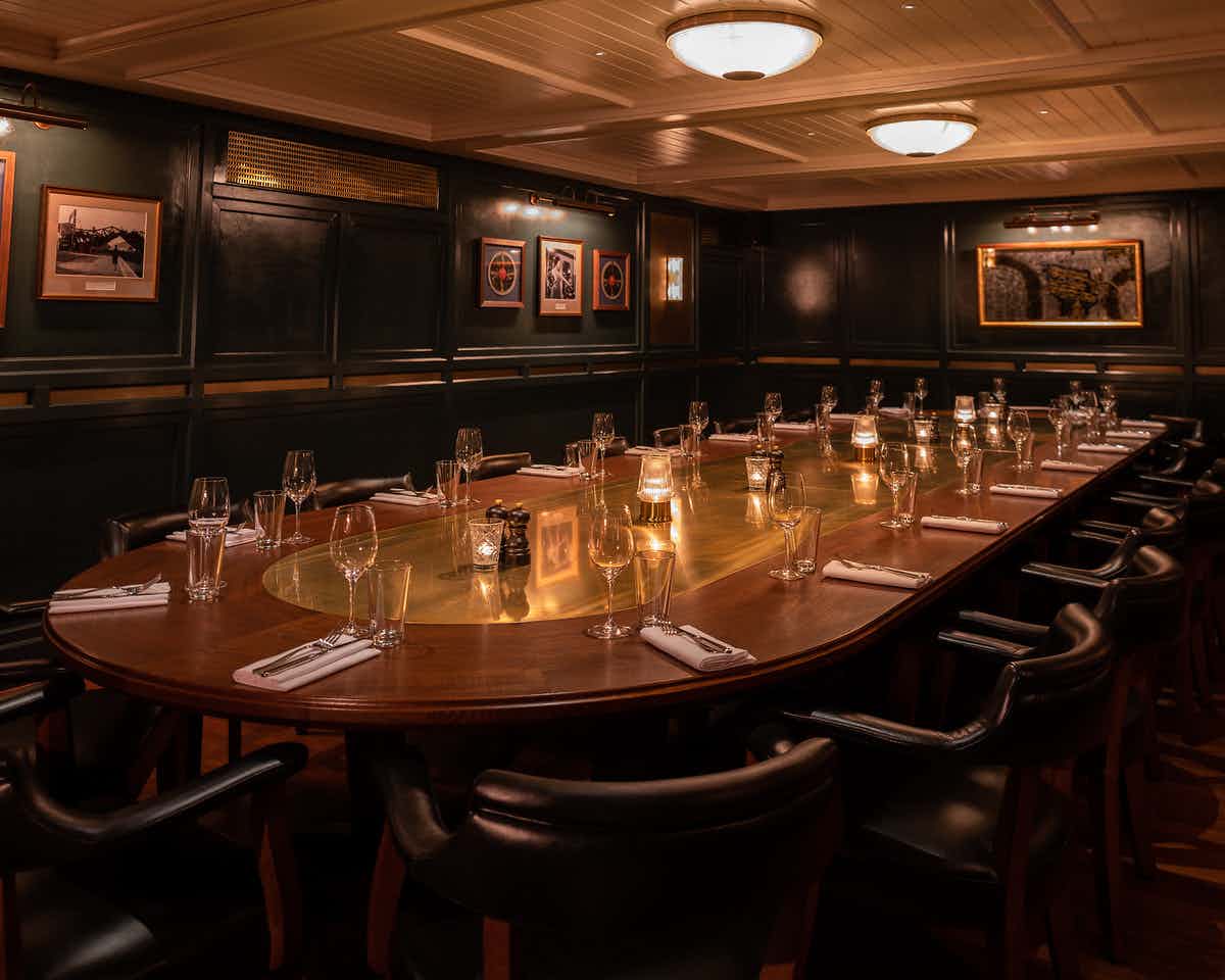 Book Queenie Watts Private Dining Room at Hawksmoor Wood Wharf . A