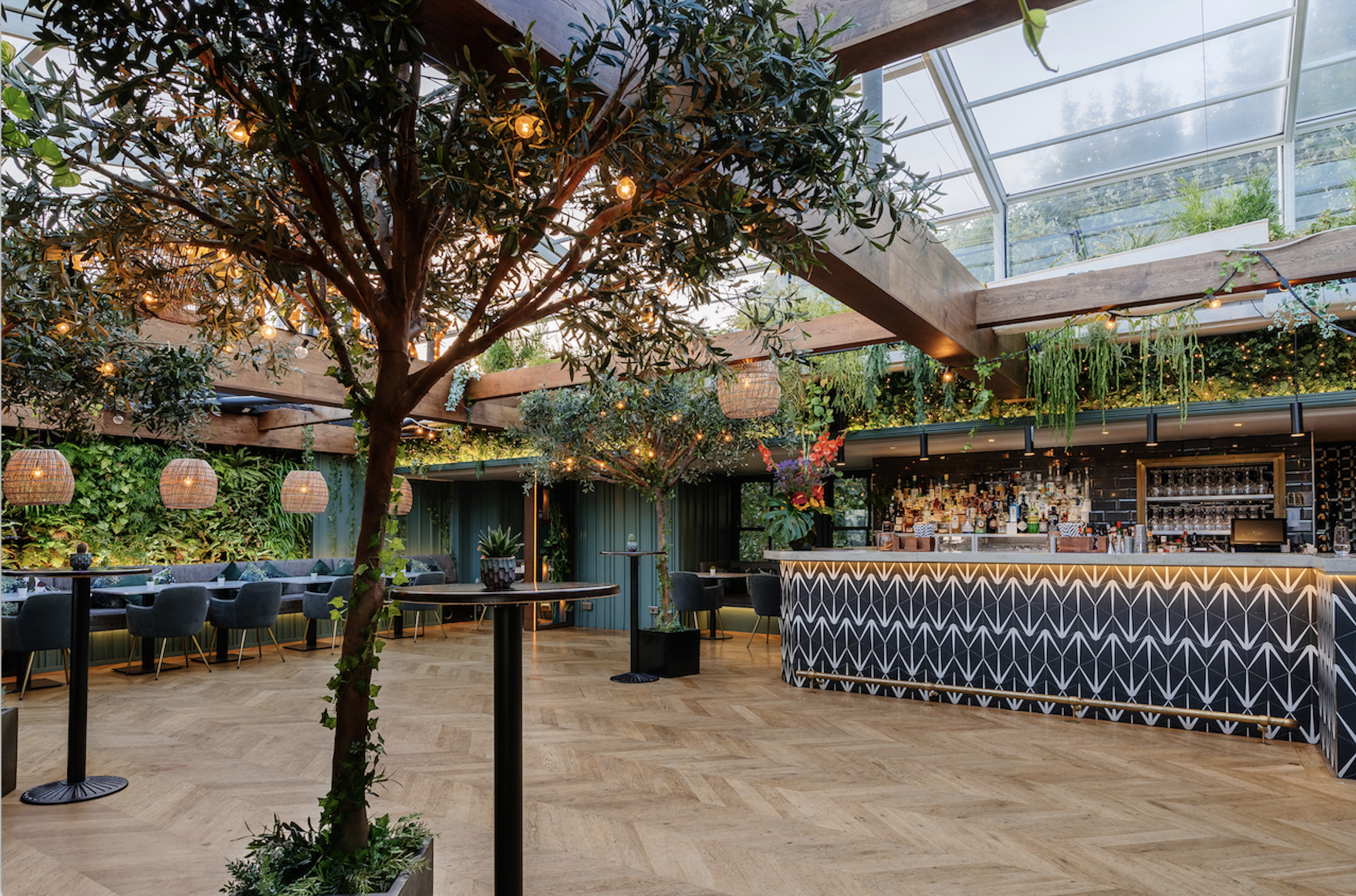 Roof Terrace (with retractable glass roof) & Green Room  1