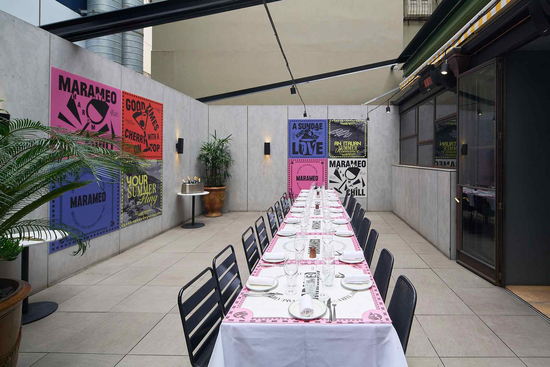 Terrace  + Marble Table +  Private Dining Room 1