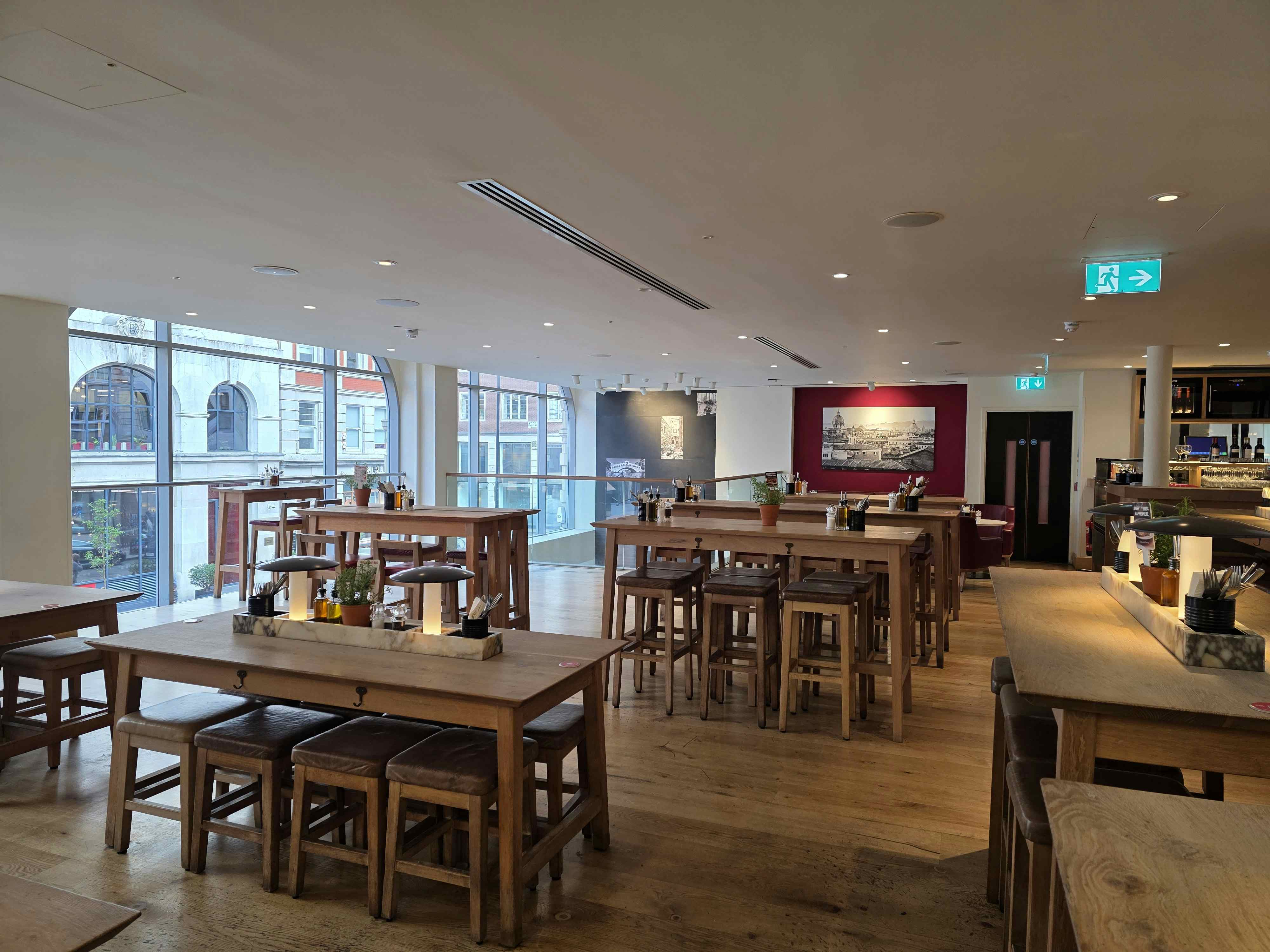 First Floor Exclusive Hire at Vapiano Great Portland Street