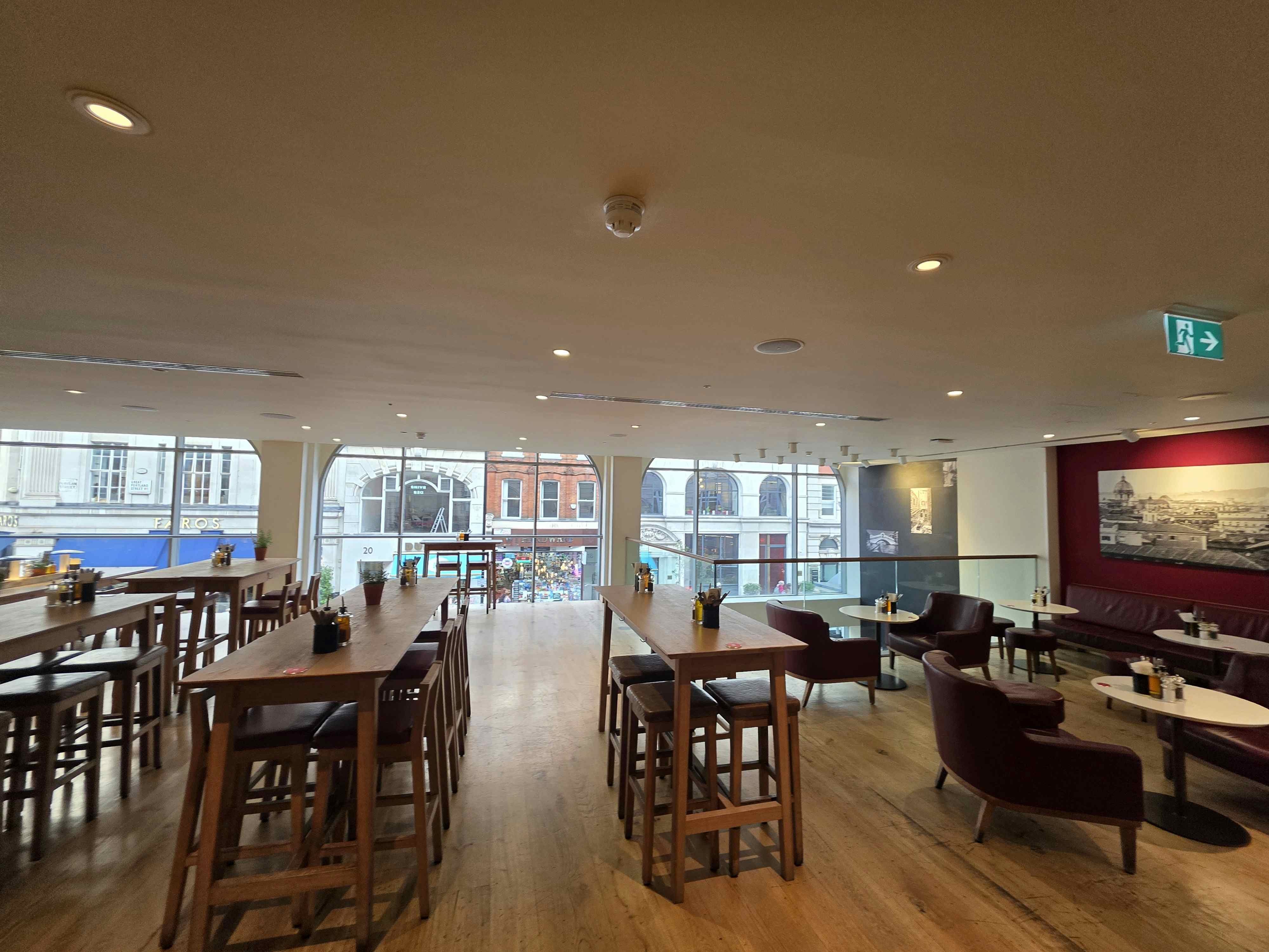 First Floor Exclusive Hire at Vapiano Great Portland Street 7