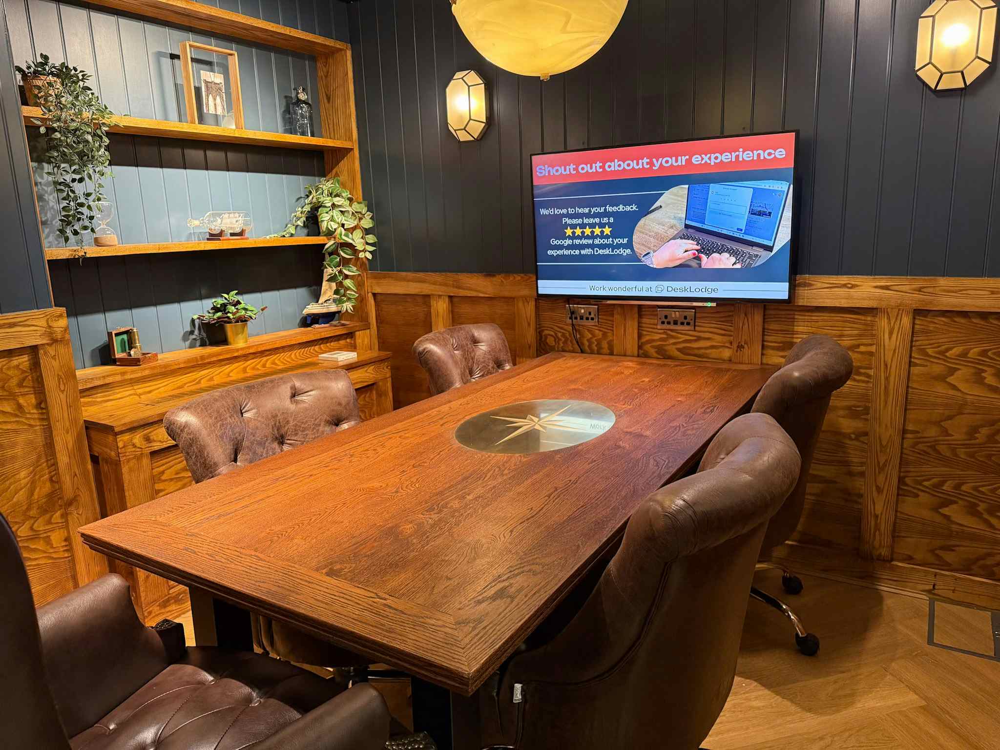 The Captain's Table Meeting Room at DeskLodge House (5 people)