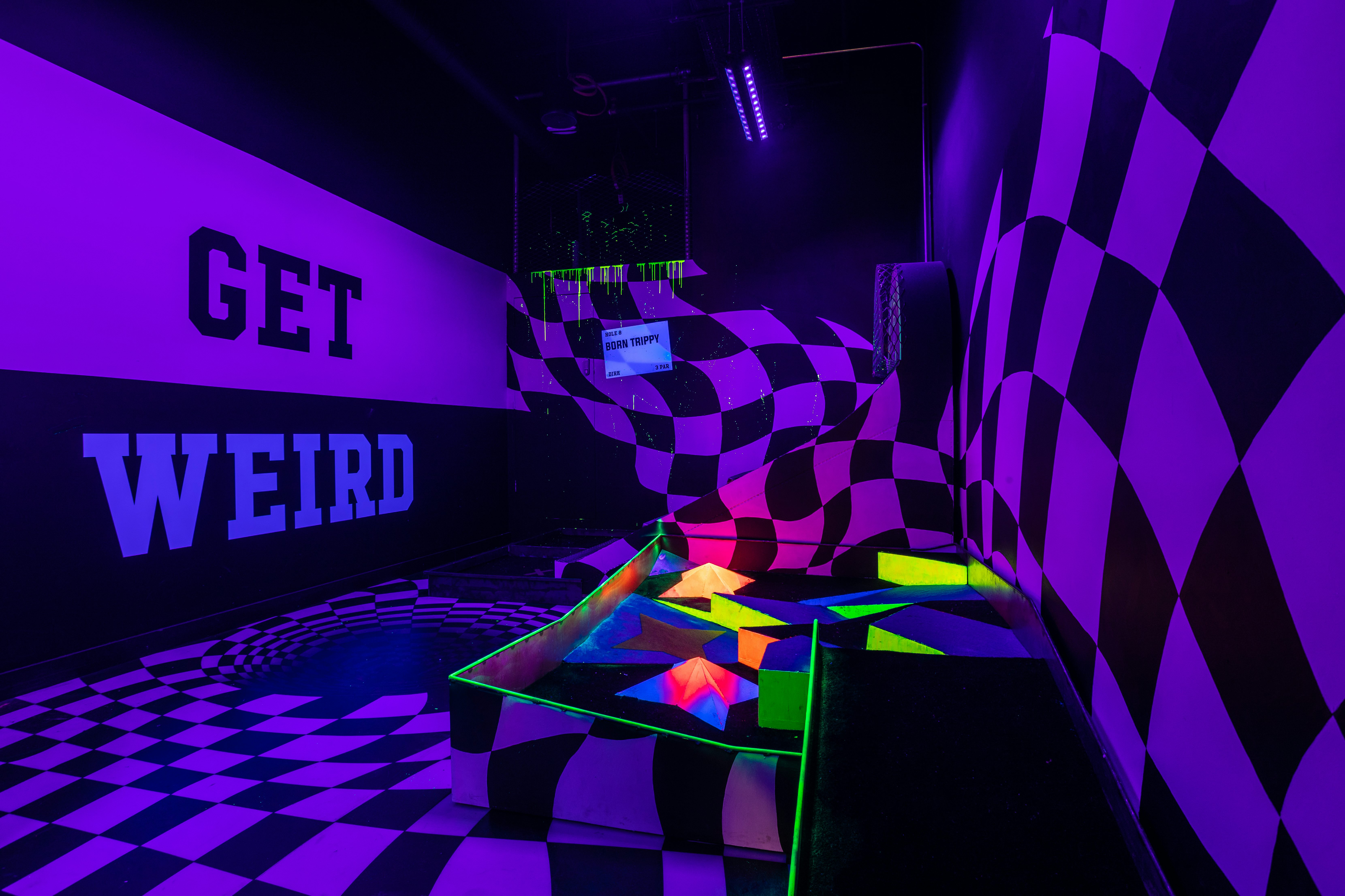 Junkyard Golf Club on X: Born Trippy? Rave through the 90s on course Dirk.  Exclusive to our London Junkyard, expect big tunes, furry walls and  distorted floors 🏌️‍♀️. Book now 🔗 in