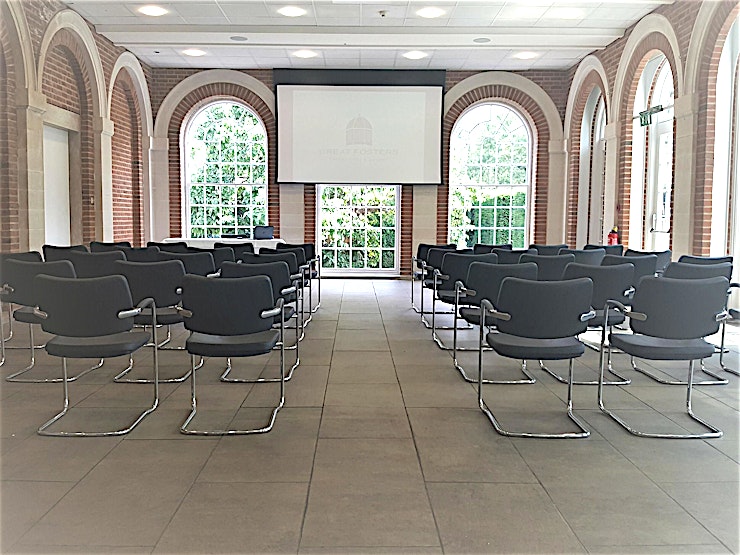 The Orangery **Boasting high ceilings, air conditioning and plenty of natural daylight, The Orangery is a fantastic space for any event.**
The adjoining Conservatory can be used for lunch & refreshment breaks,