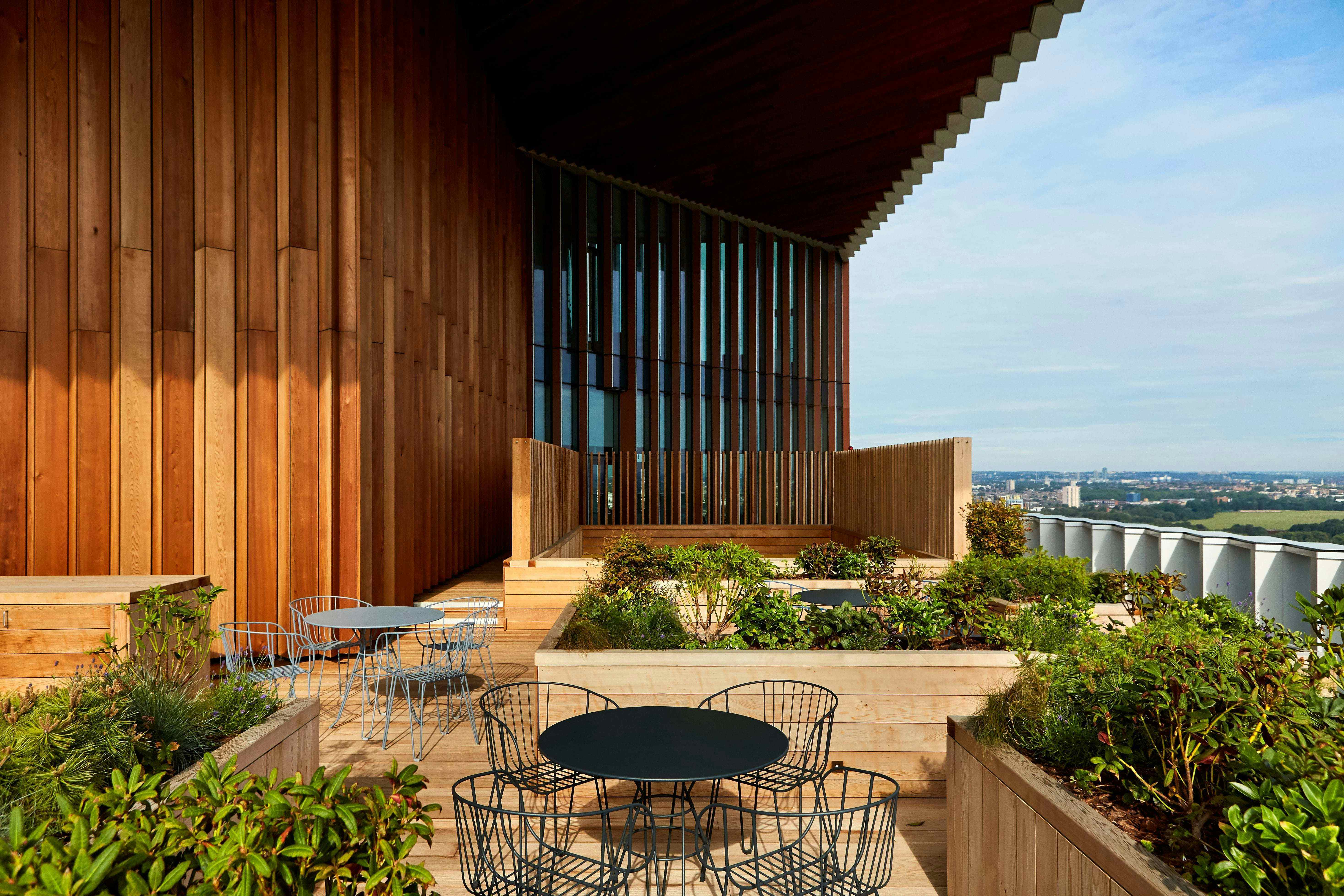 Book 25th floor Sky Terrace at The Stratford Hotel. A London Venue for