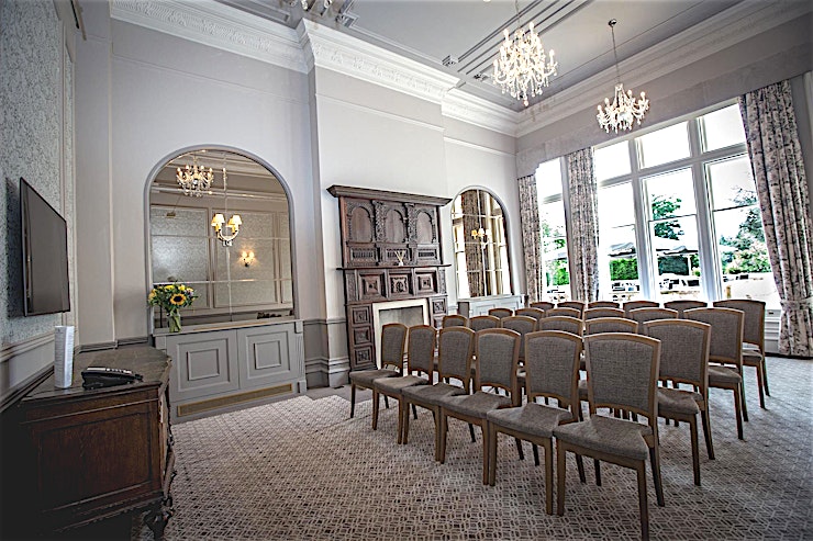 Rookwood **Rookwood at Down Hall is a spectacular event Space for hire in Bishops Stortford.**
Located within the historic main house, the Rookwood offers a sense of history and grandeur, with its high ceil
