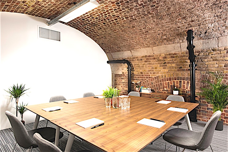 Brunel Meeting Room **The Brunel Meeting Room at The Dock is a modern, contemporary meeting room for hire in Tower Hamlets.**
The Dock’s meeting rooms can accommodate up to 120 people and are ideal for board and senio