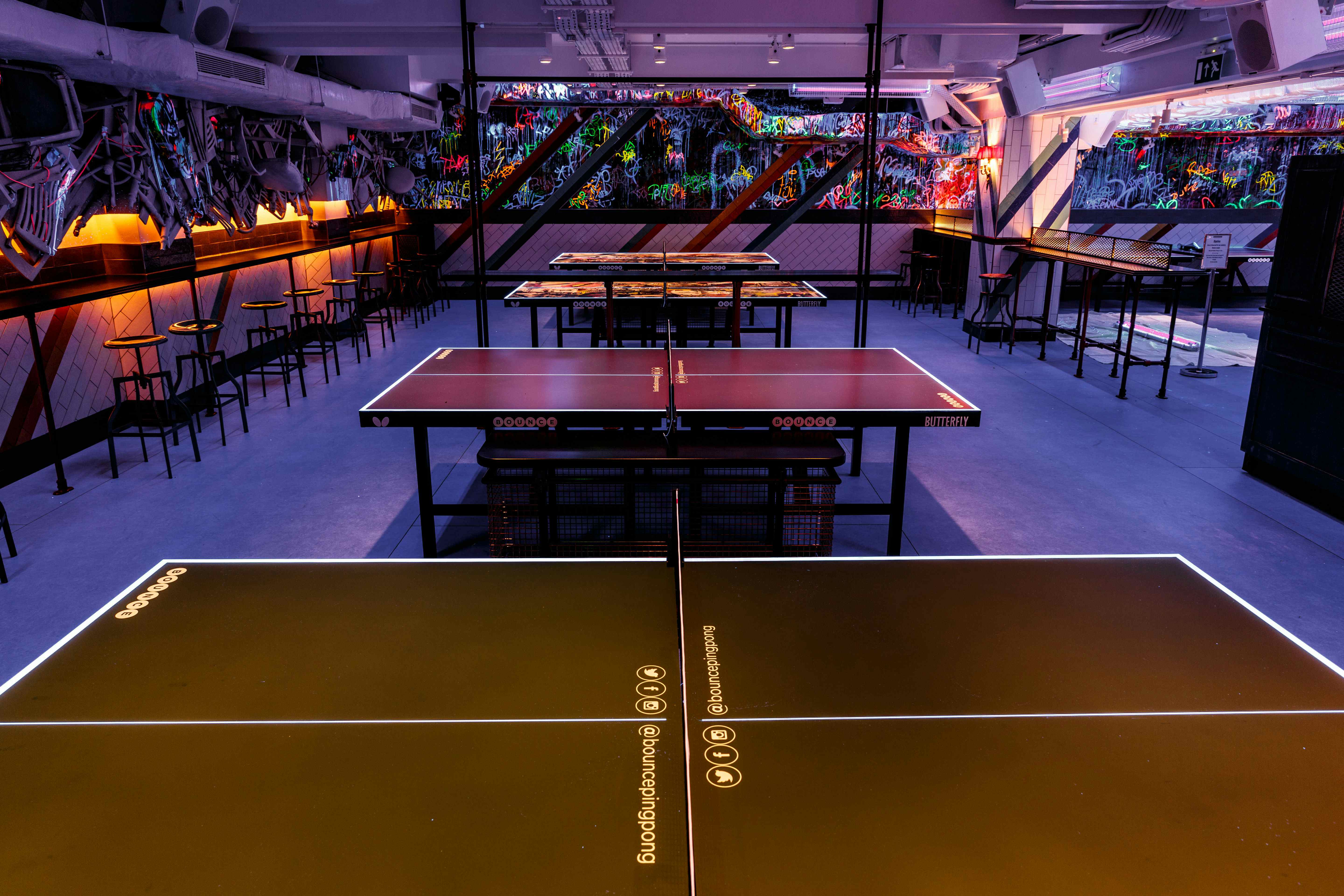 Book Exclusive Areas at Bounce, Old Street The Home of Ping Pong. A London Venue for Hire