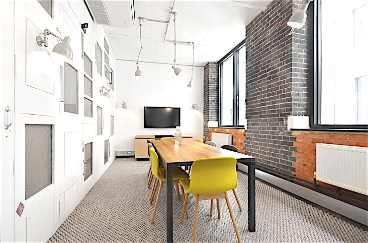 Hanbury **Hire one of the best meeting room East London has to offer at The Pill Box.**
Hanbury can be found at the rear of the building and opens out onto the building's central atrium, making it light,