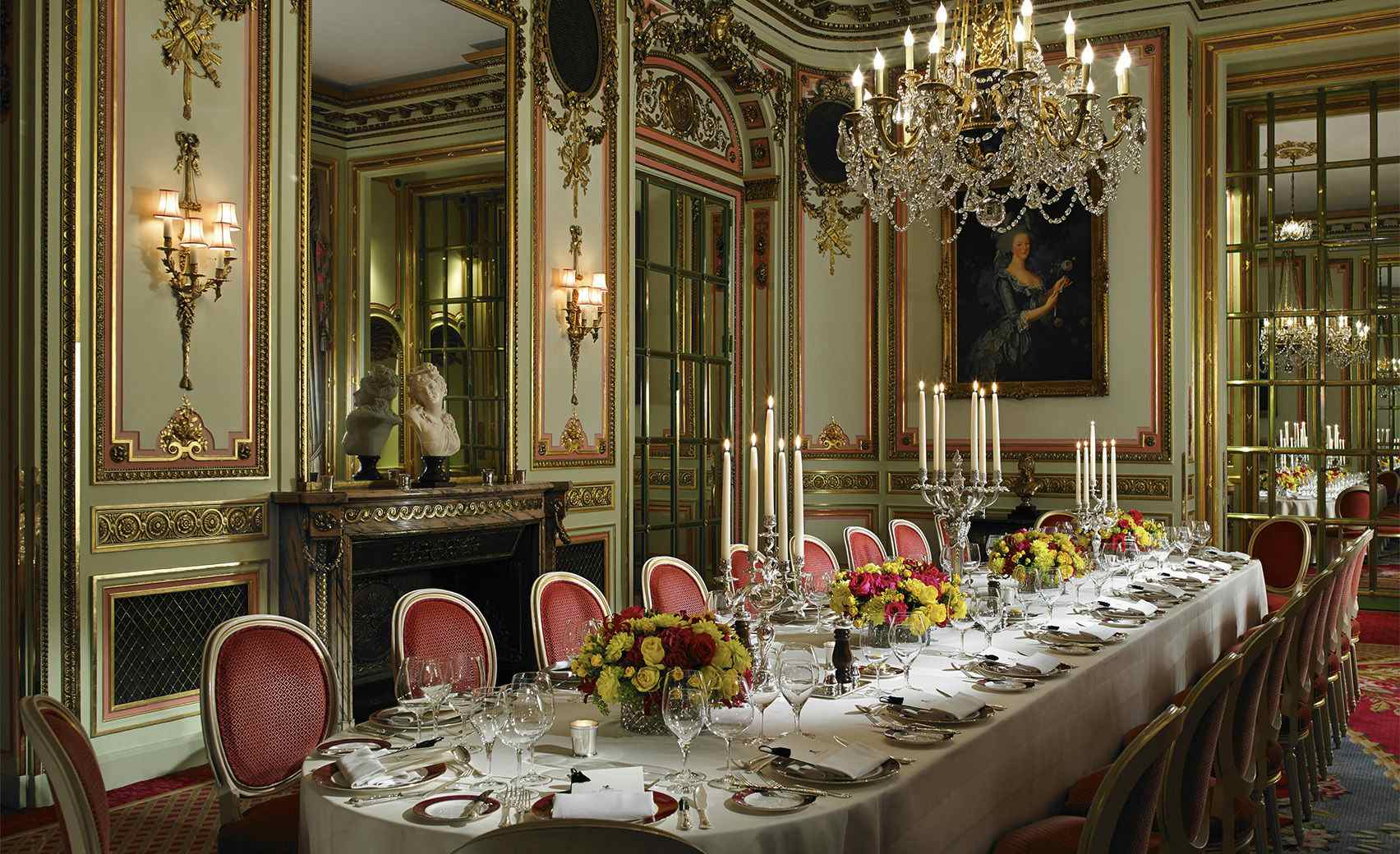 Hire The Marie Antoinette Suite The Ritz London HeadBox   The Marie Antoinette Long Table 