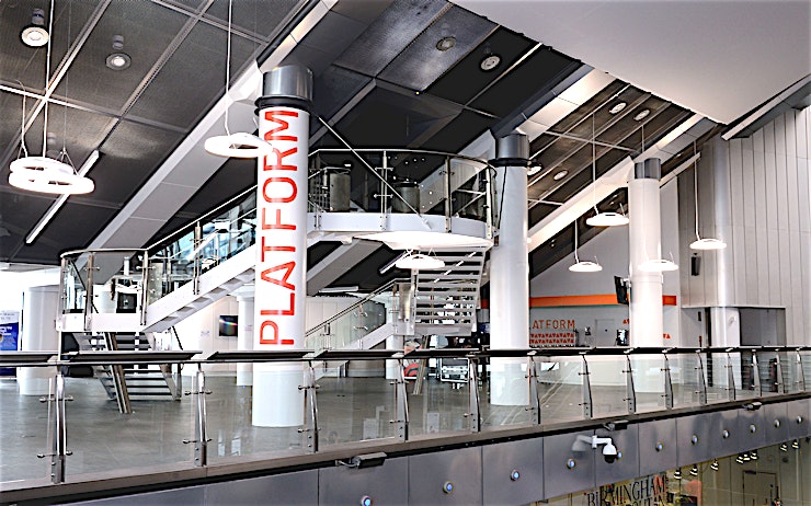 Platform **Hire the Platform, at Millennium Point for your next corporate event.**
PLATFORM is a 200 sq/m wide open space on level 1 of our iconic venue. It boasts a built-in bar and presentation and AV fa