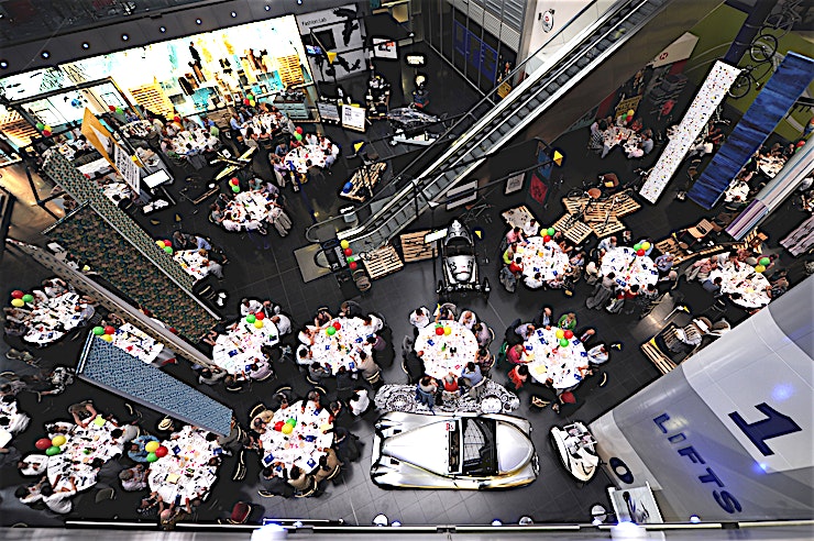 Atrium **Hire the Atrium at Millennium Point for your next corporate event.**
This 420 sq/m space is ideally suited to exhibitions, vehicle and product displays and pop-up performances.
The sheer si