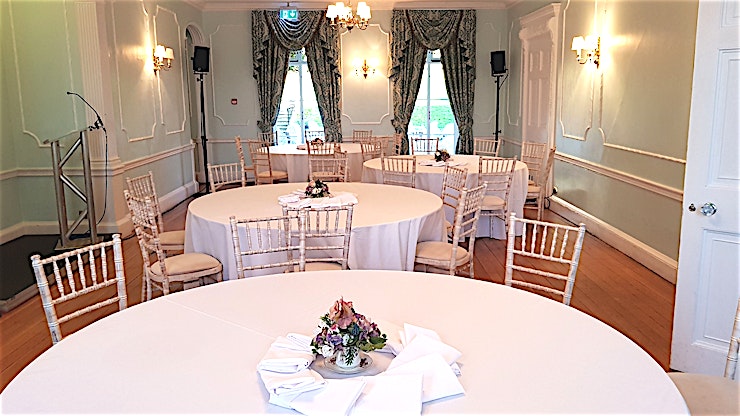 Ballroom **The Ballroom at Commissioner's House is a stunning event venue to hire in Chatham.**
Located on the ground floor, The Ballroom is a beautiful room with ornate stunning Georgian features.
The S
