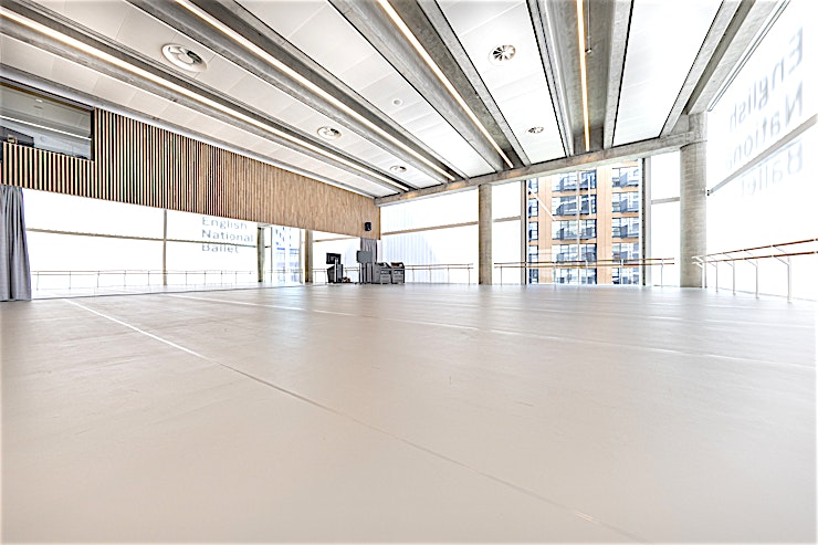 Linden Studio **Book The Linden Studio at English National Ballet for the exclusive use of one of our brand new Studios.**
15 x 15 in size, acoustically treated and featuring new Harlequin flooring, this world-c