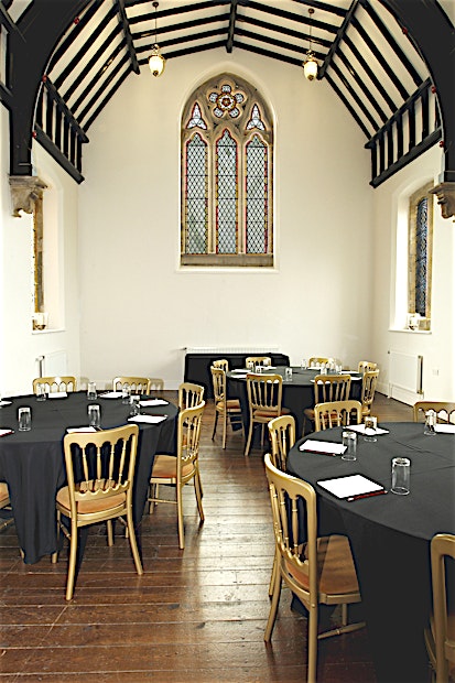 The Private Chapel **A stunning space in an impressive building, perfect for private dining or meetings.**
The gorgeous high ceilings and stained glass windows are sure to wow your guests. Treat your guests to the