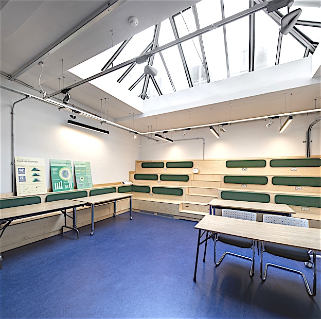 Training Room B **Training Room B at Place2Be is a versatile training room for hire in Clerkenwell, perfect for team away days, workshops and meetings.**
Place2Be is a leading children's mental health charity and