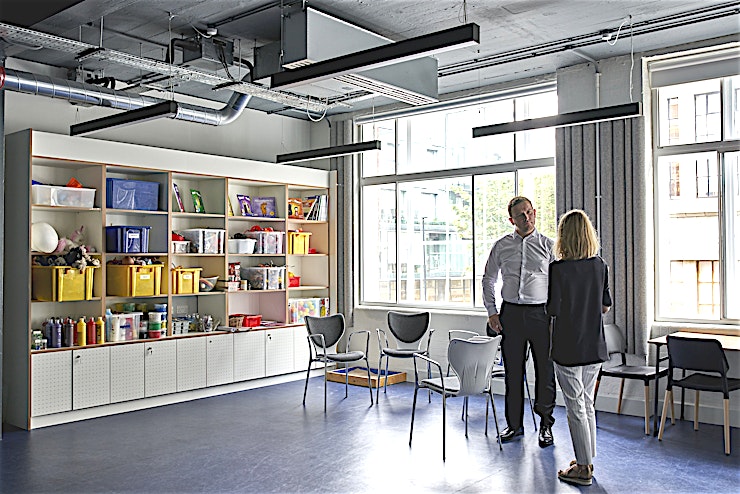 Training Room C **Training Room C at Place2Be is a versatile training room for hire in Clerkenwell.**
Place2Be is a leading children's mental health charity and training provider. The venue has four large training
