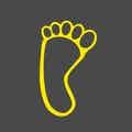 Small yellowfoot logo off book